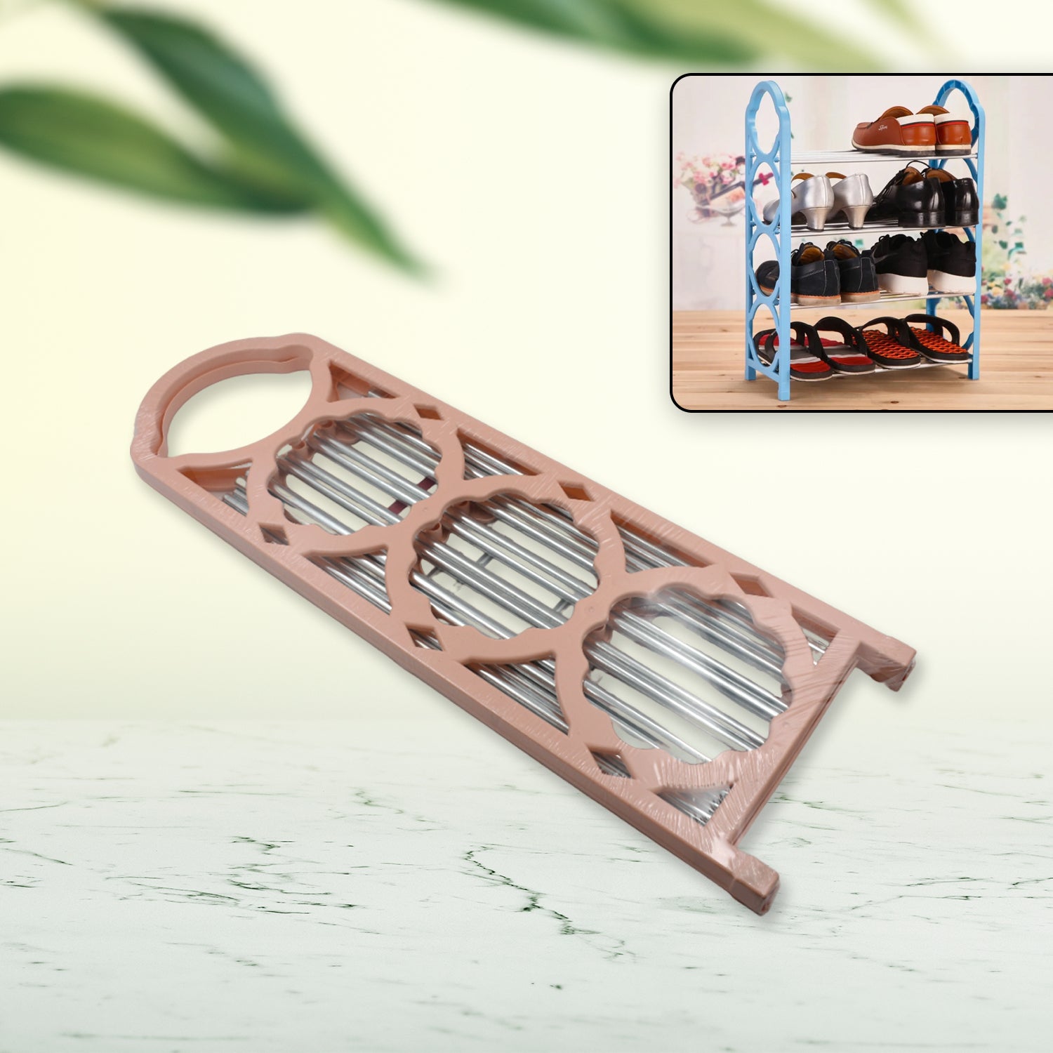 9392 Shoes Storage Shelf 4 Layer Spacesaving Shoes Show Rack Folding Shoe Rack Standing Shoe Rack Diy Shoes Storage Shelf Home Organizer For Bedroom Hallway And Closet Shoe Storage
