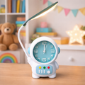Astronaut Table Lamp with Clock for Kids Study Desk & Bedroom