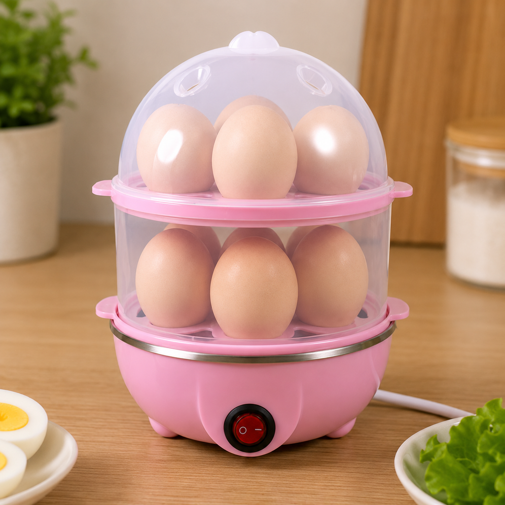 Multi-function 2 Layer 14 Egg Cooker Boilers  Steamer