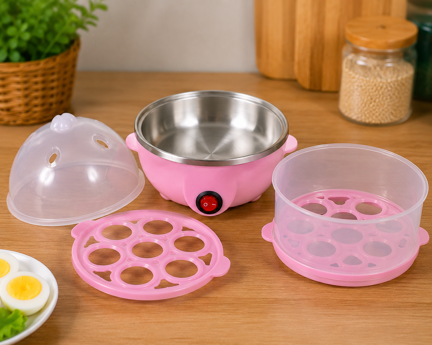 Multi-function 2 Layer 14 Egg Cooker Boilers  Steamer