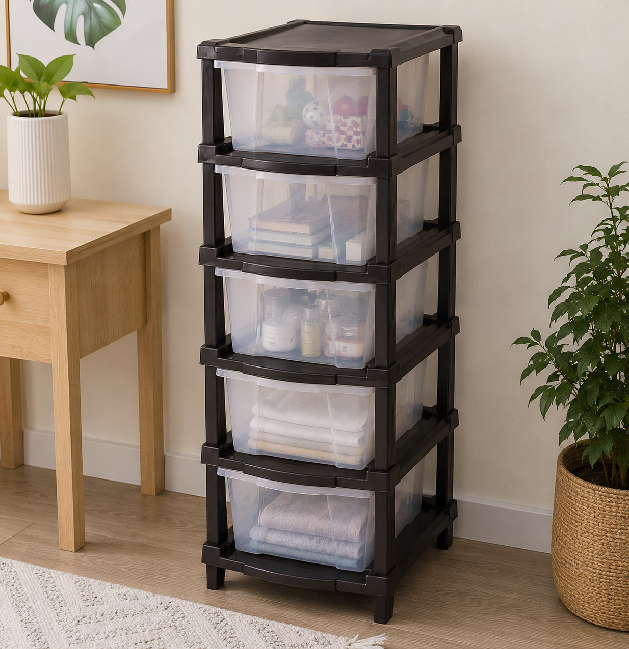 6-layer Modular Plastic Drawer Storage Cabinet