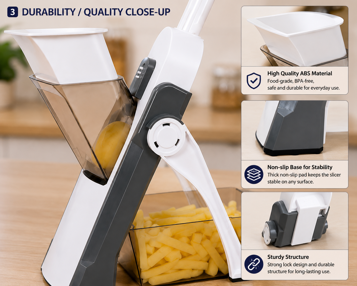Multi Functional Time Saving Adjustable Hand Press Vegetables Chopper