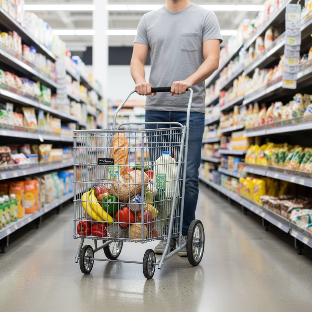 Foldable Shopping Trolley With Wheels ( Moq - 2 Pc)