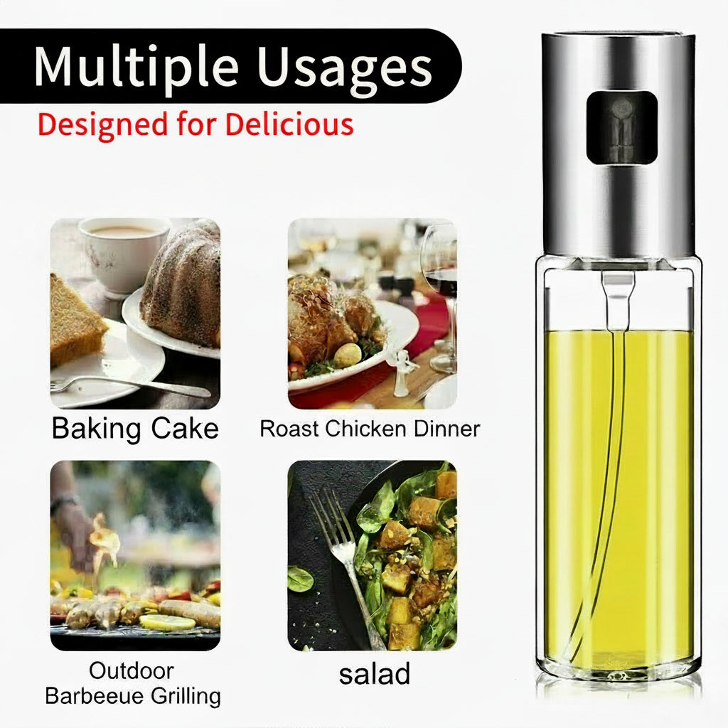 7126 Oil Sprayer Dispenser Oil Versatile Glass Spray Bottle For Cooking  Multi Use Bottle