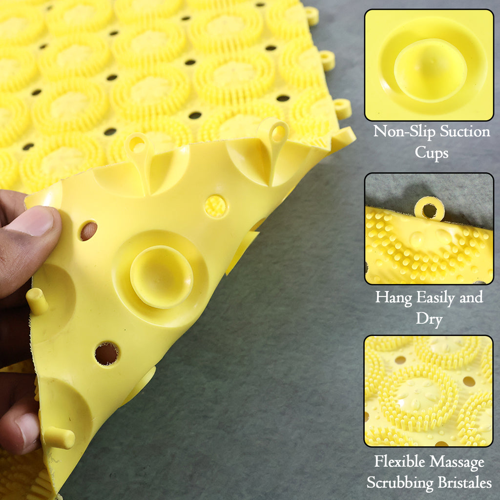 Multipurpose Anti-slip Bathroom Massage Mat With Suction Cups (33  21 Cm)